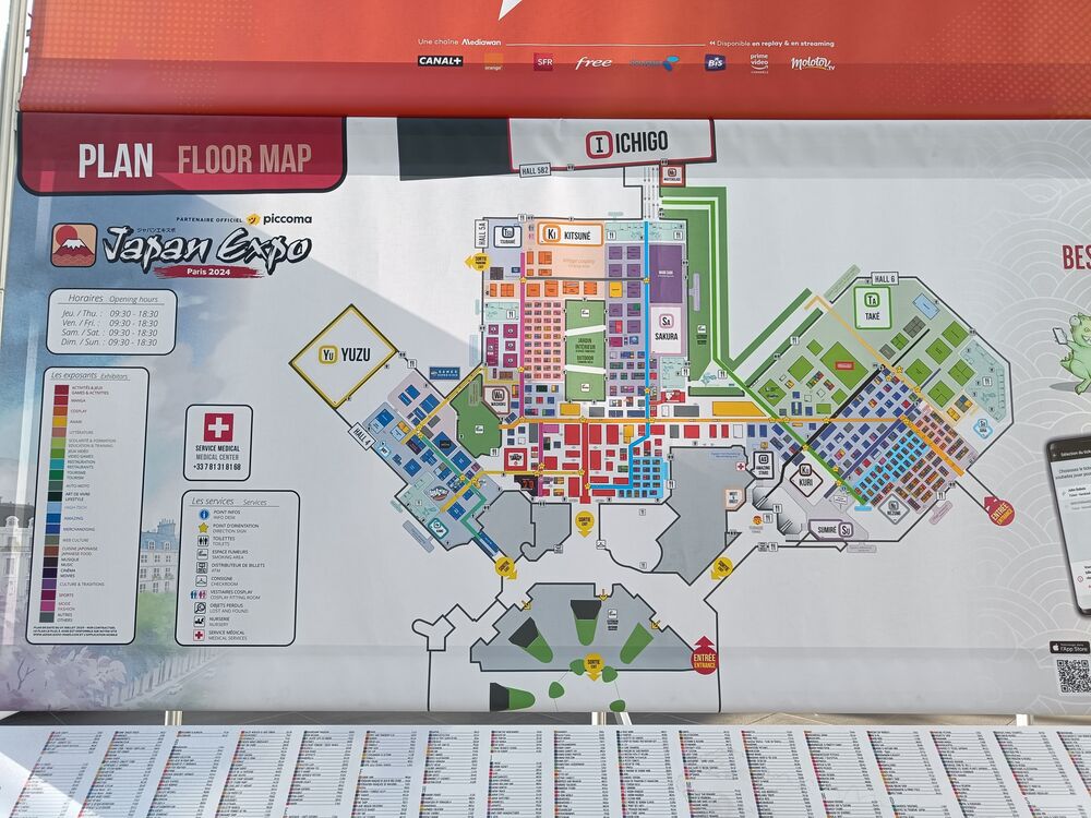 La mappa della Japan Expo La mappa della Japan Expo